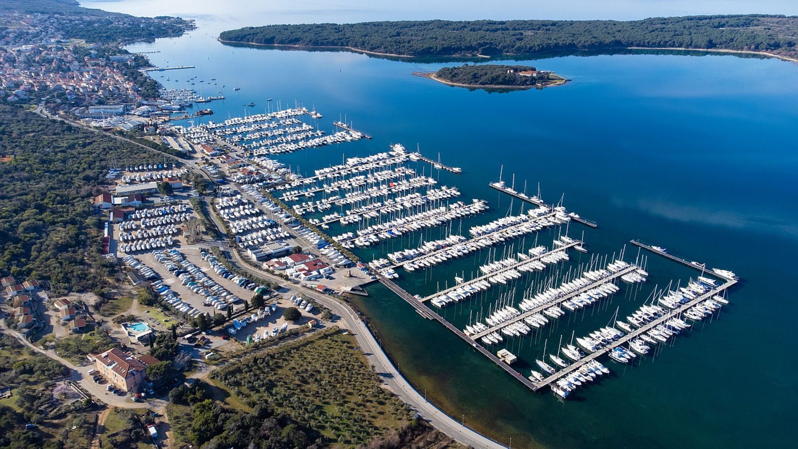 Aerial view of Marina Punat.