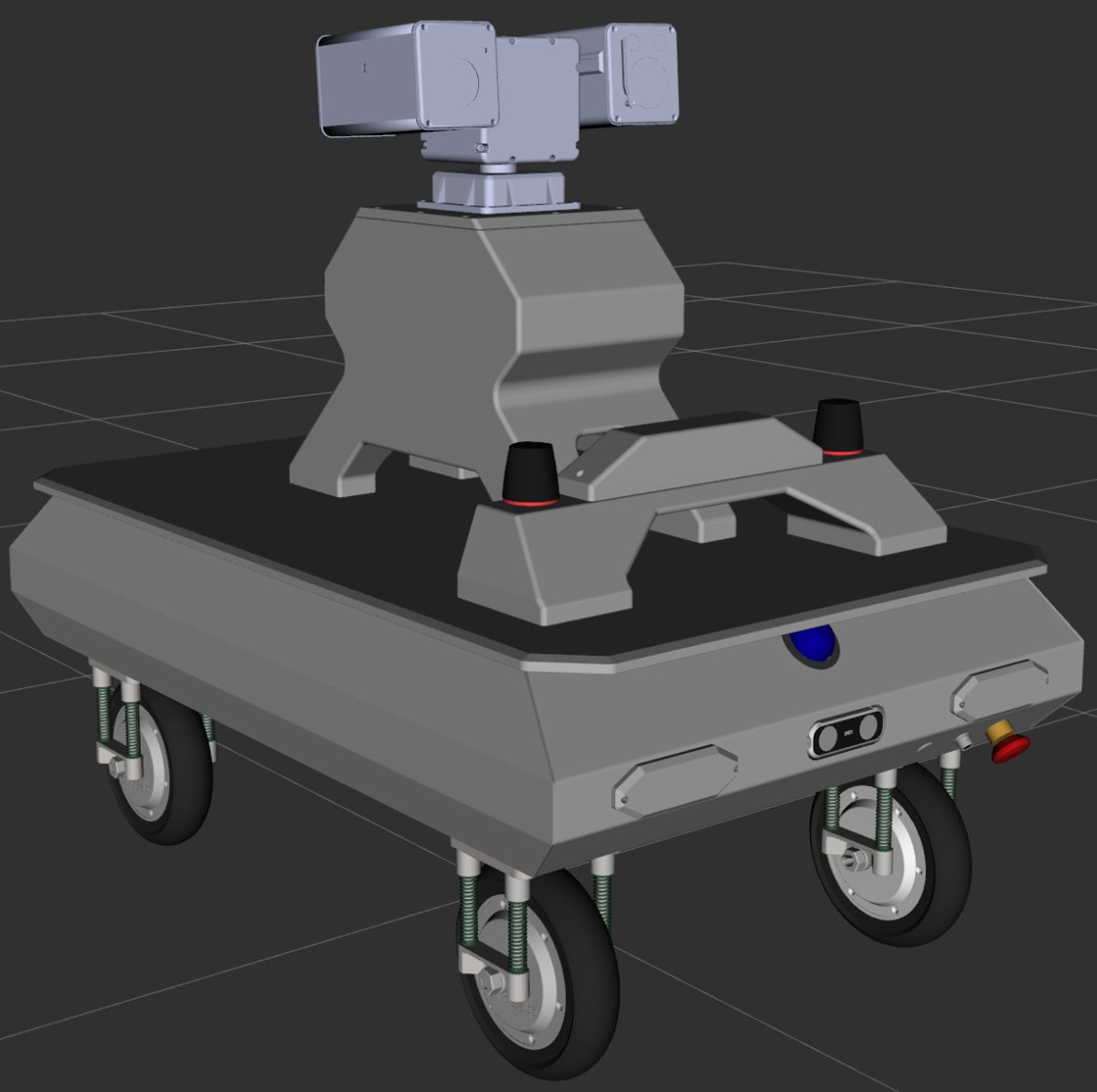 Digital twin of the MARINERO platform with its sensors.